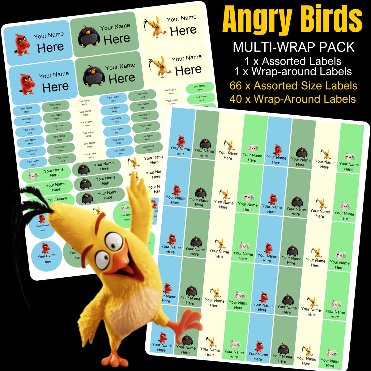 Angry Birds Stationery Labels
