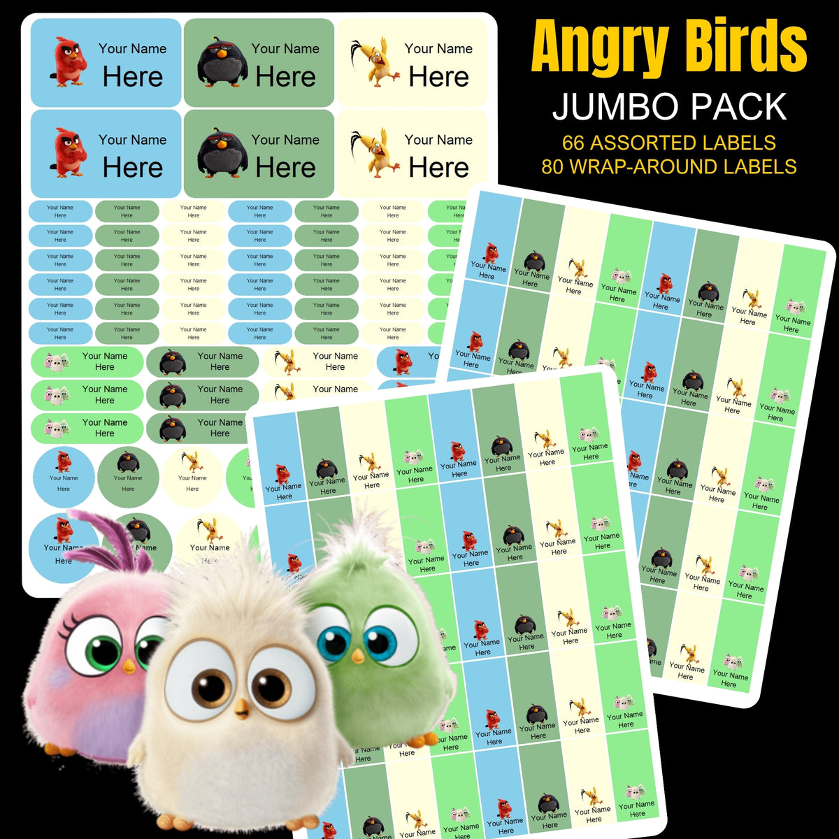 Angry Birds Stationery Labels