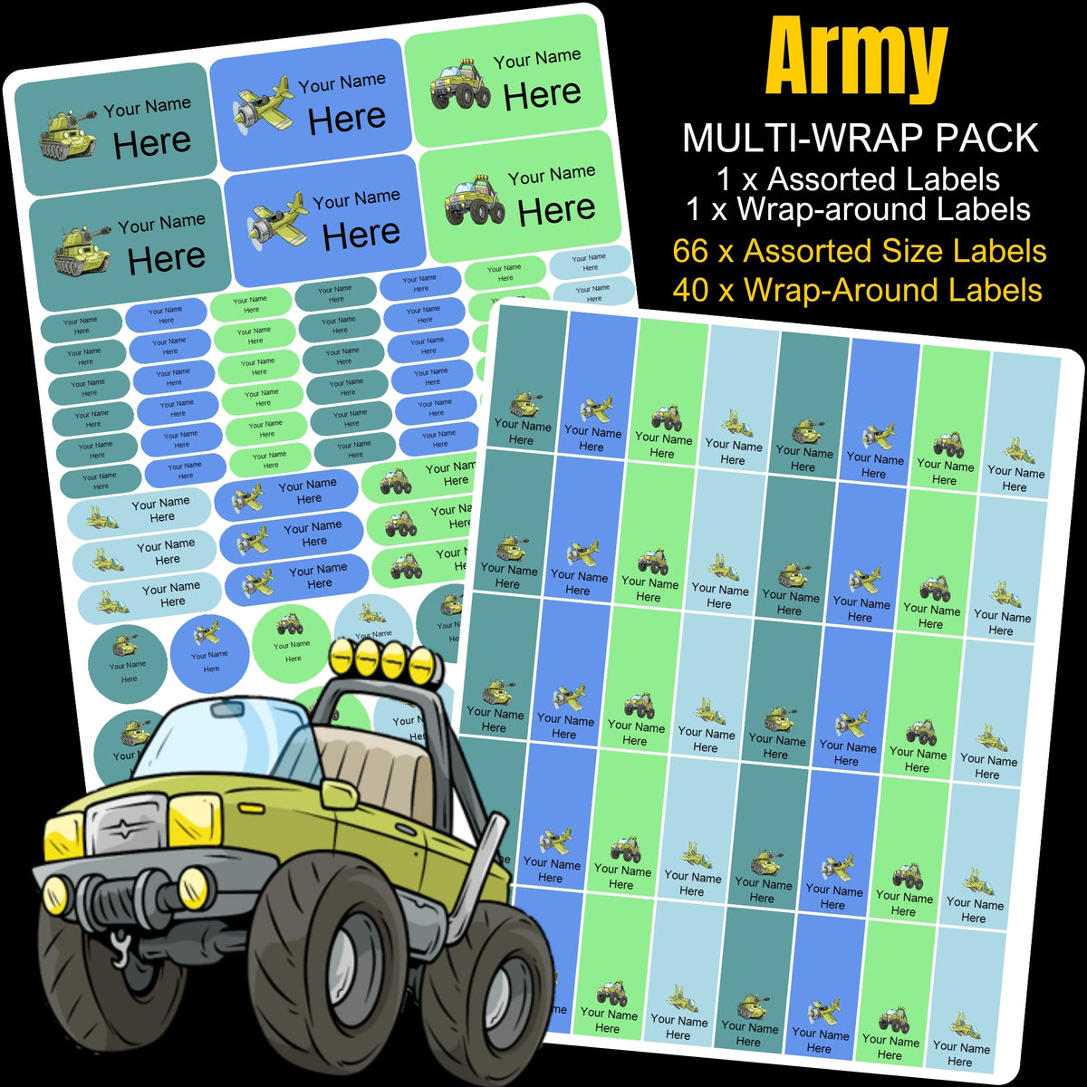 Army Stationery Labels