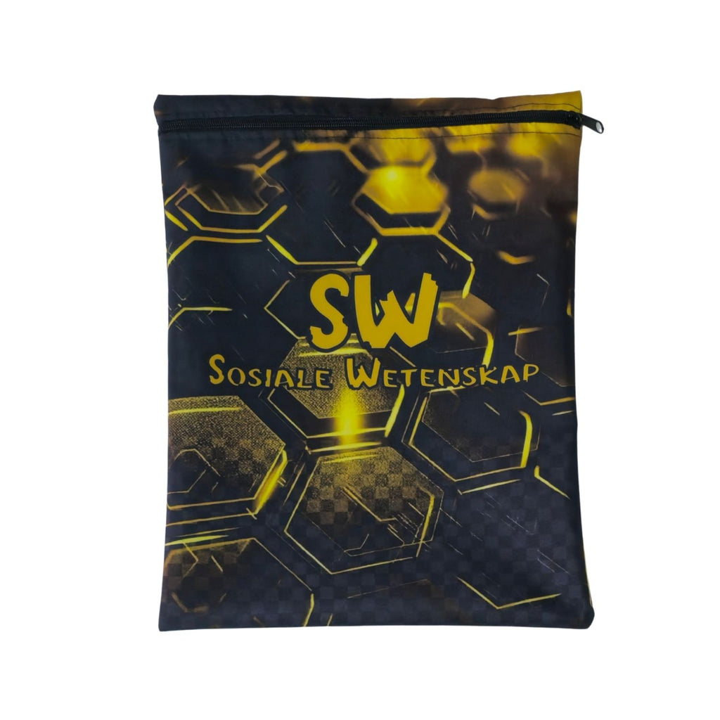 Set of 7 - Honeycomb Design Book Bag Set In Afrikaans