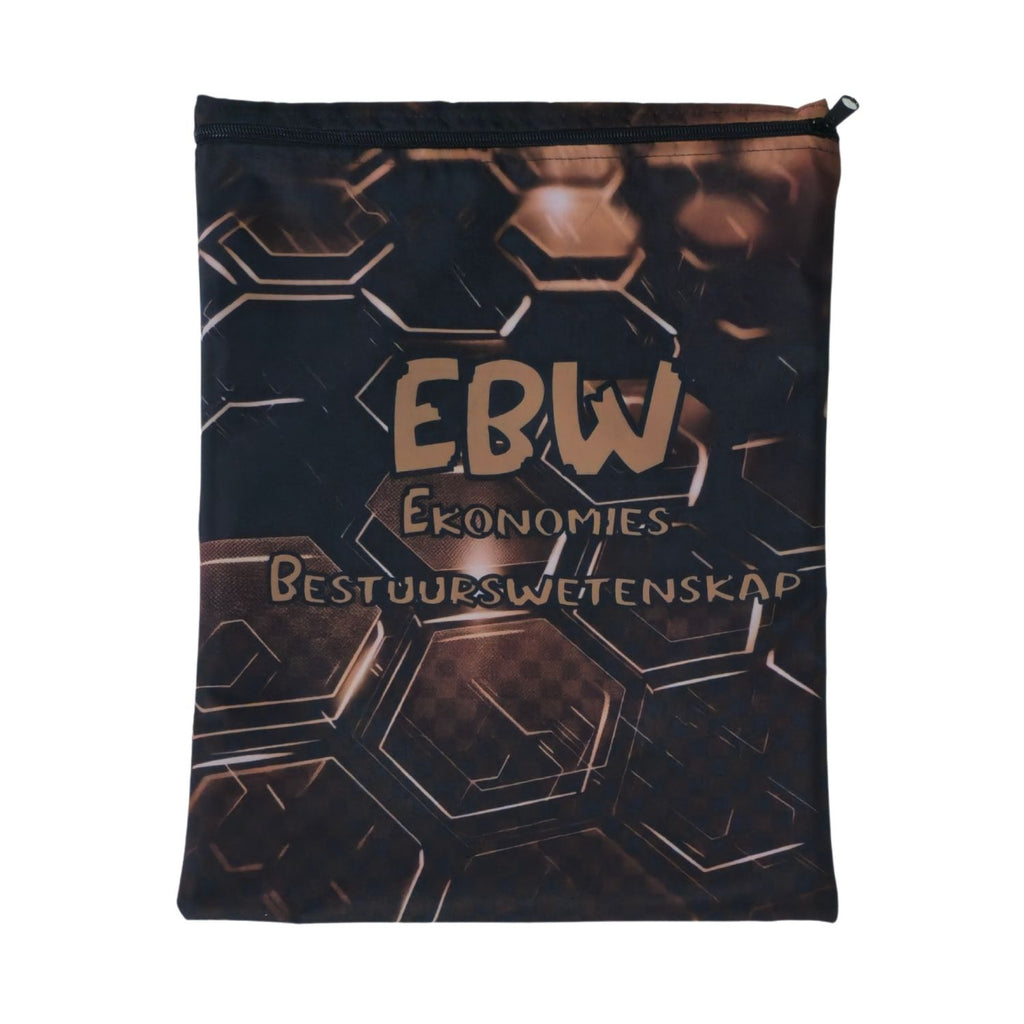 Set of 10 - Honeycomb Design Book Bags with subject names in Afrikaans
