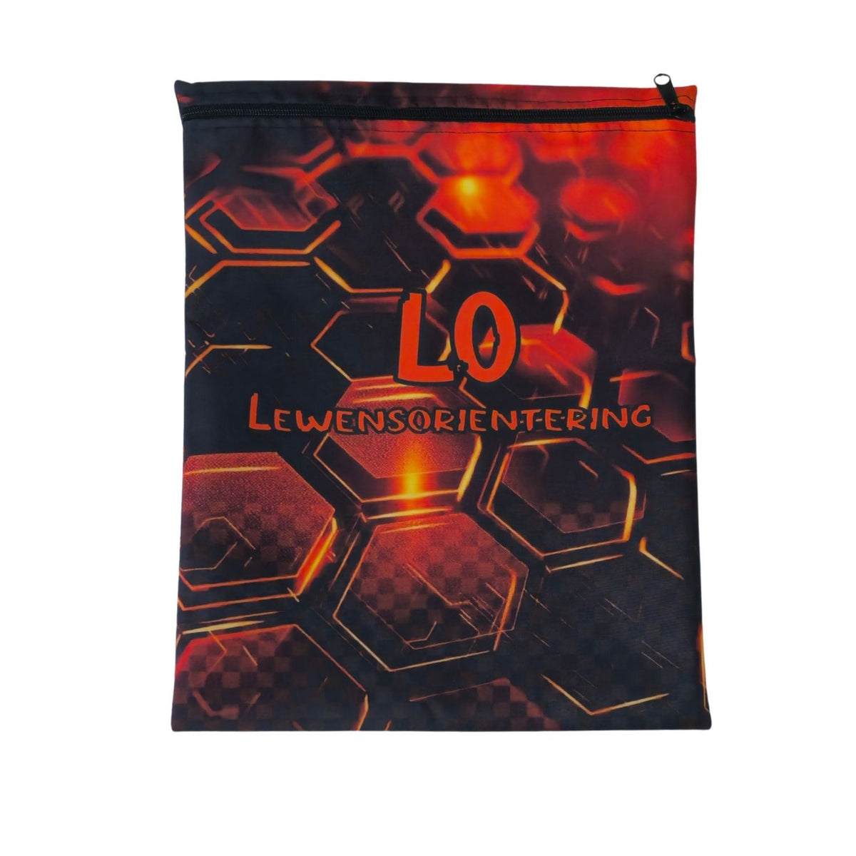 Set of 10 - Honeycomb Design Book Bags with subject names in Afrikaans