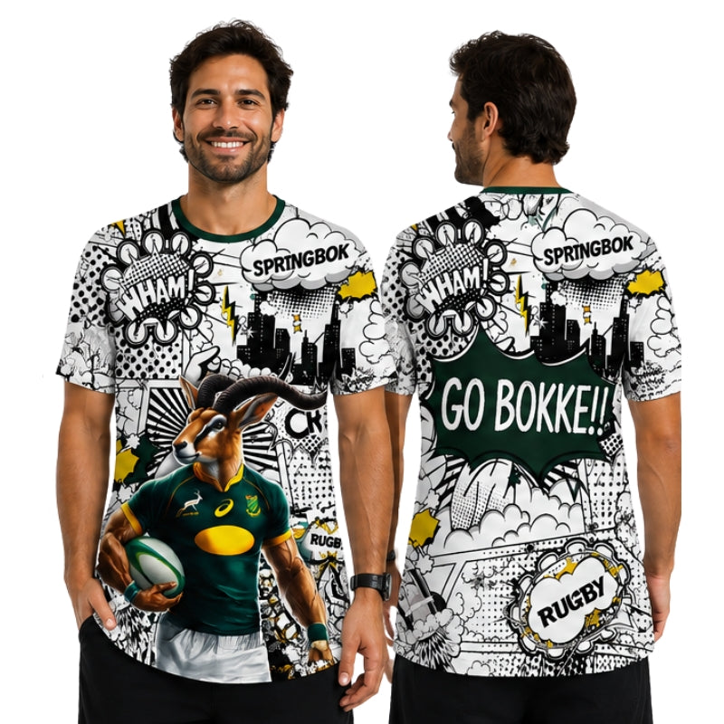 Springbok Rugby Supporters Cartoon Shirt