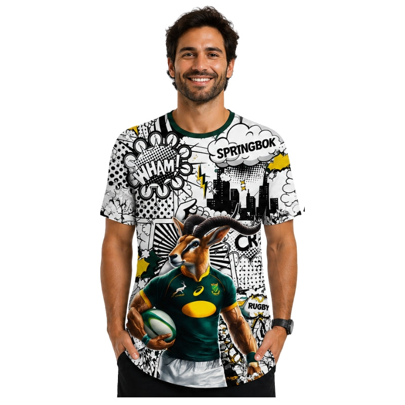 Springbok Rugby Supporters Cartoon Shirt