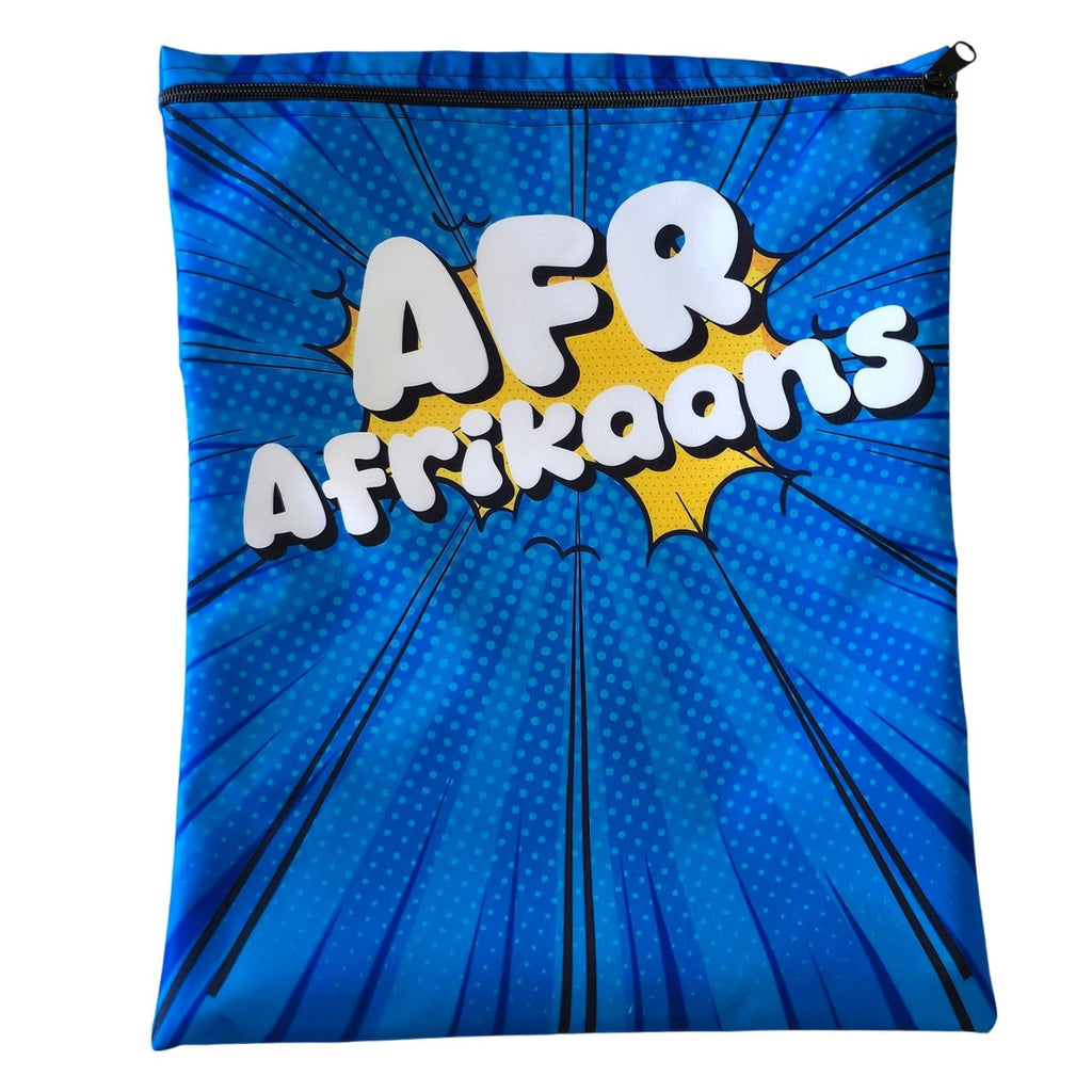 Set of 10 -  Comic Design Book Bags with subject names in English