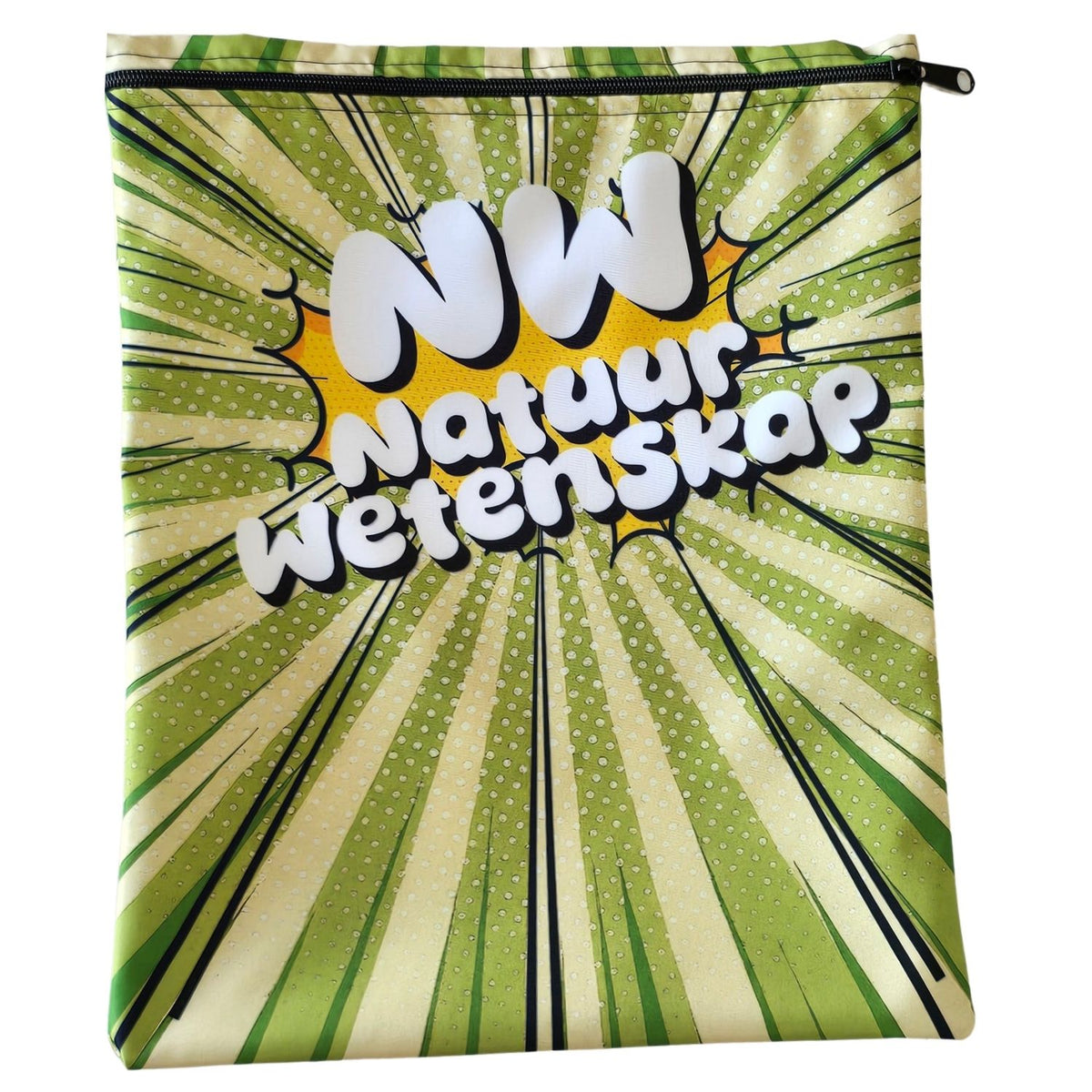 Set of 10 - Comic Design Book Bags with subject names in Afrikaans