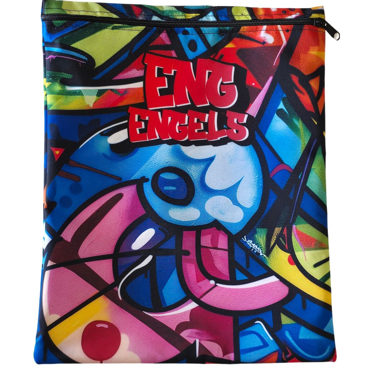 Set of 10 - Graffiti Design Book Bags with subject names in Afrikaans