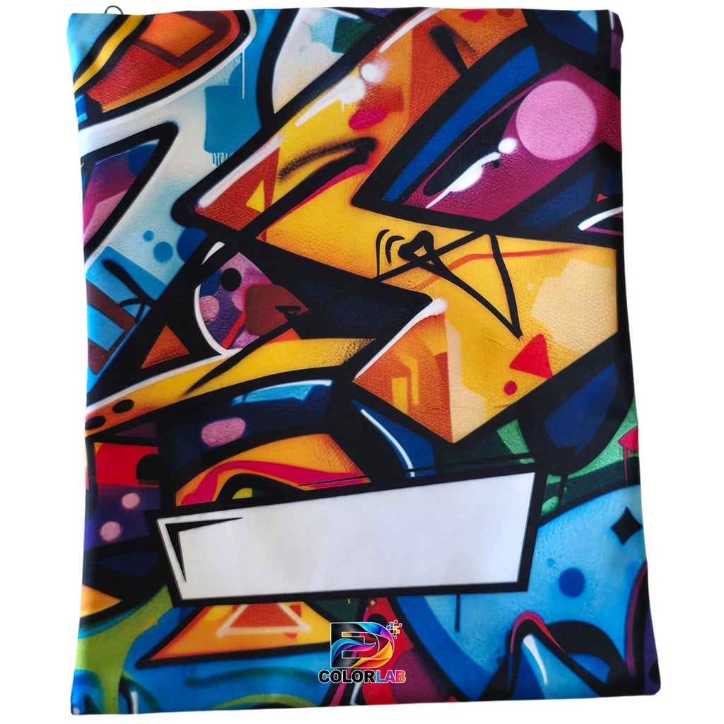 Set of 7 - Graffiti Design Book Bag Set with Subject Names In English