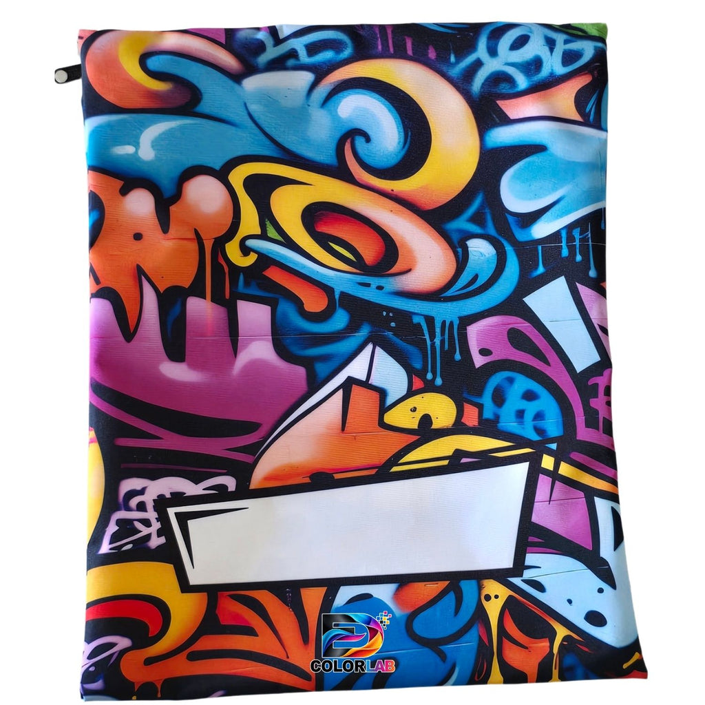 Set of 7 - Graffiti Design Book Bag Set with Subject Names In English