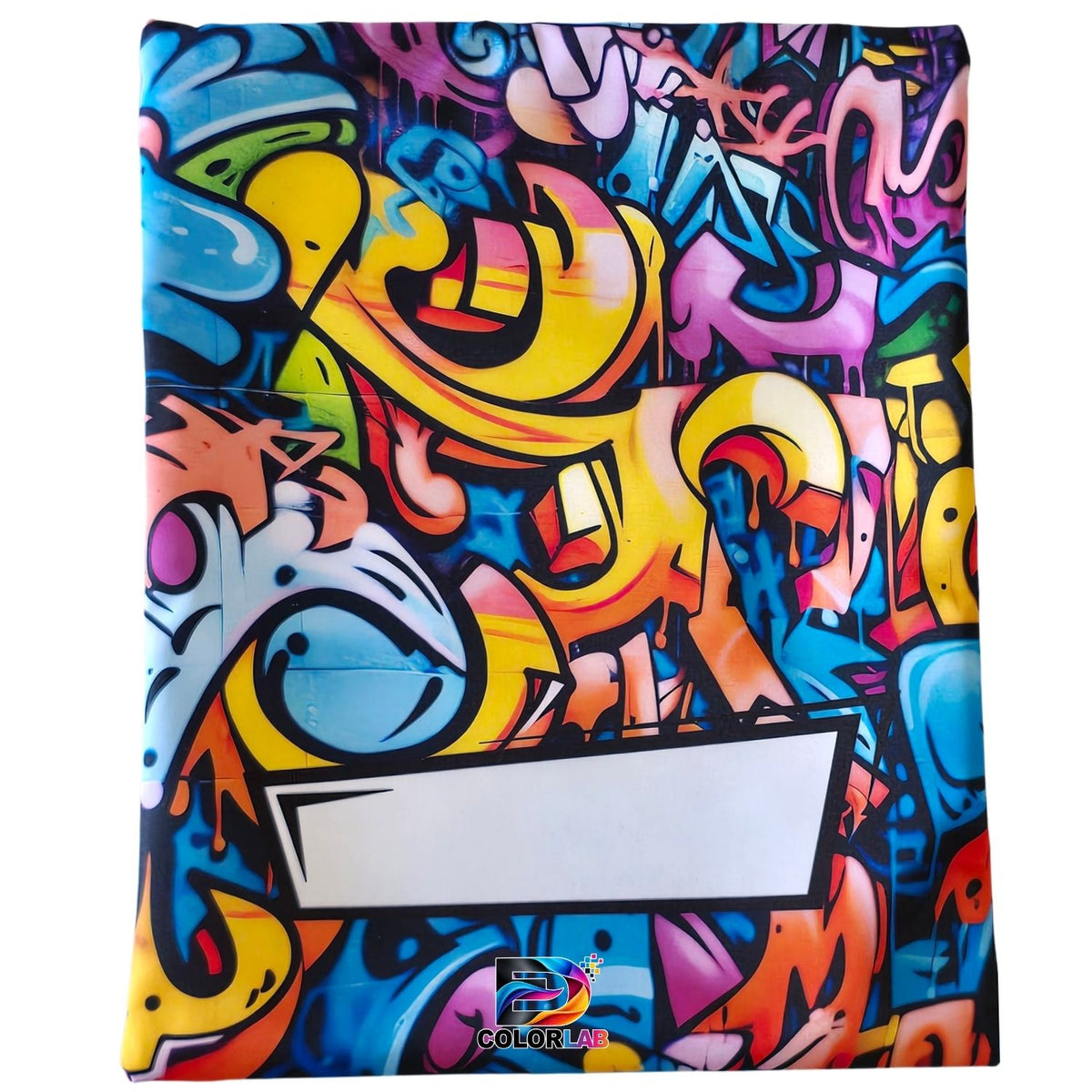 Set of 7 - Graffiti Design Book Bag Set with Subject Names In English