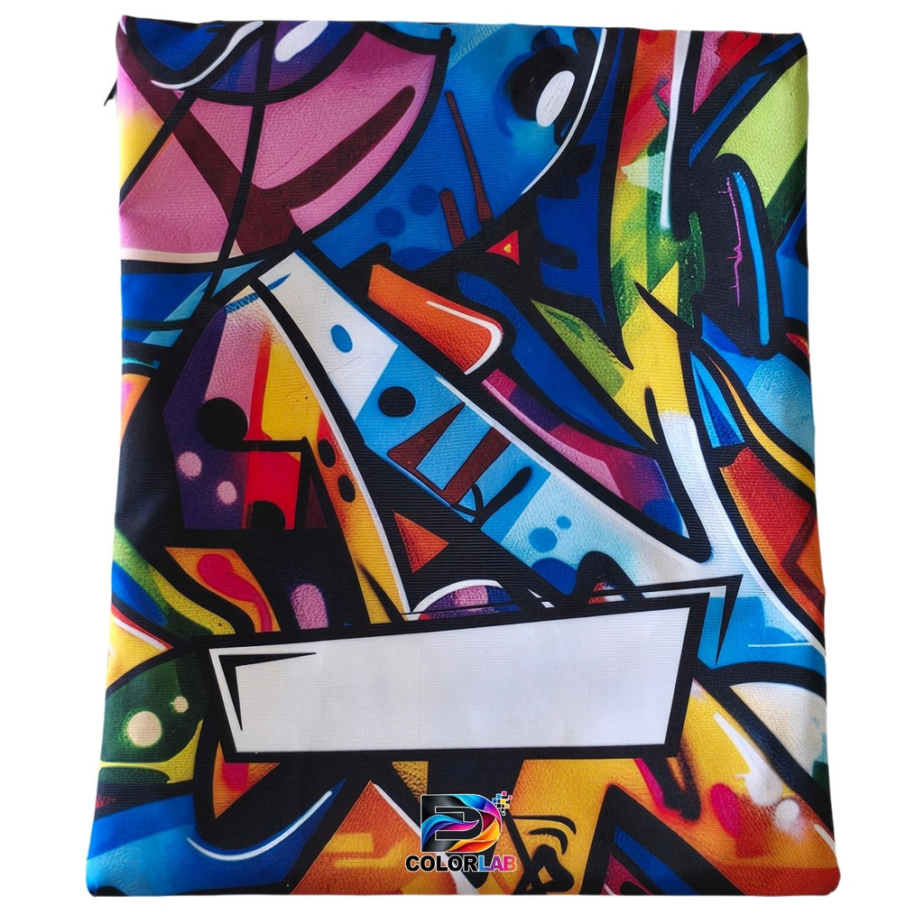Set of 7 - Graffiti Design Book Bag Set with Subject Names In English