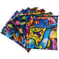 Set of 10 -  Graffiti  Design Book Bags with subject names in English