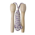 Jump rope with wooden handles