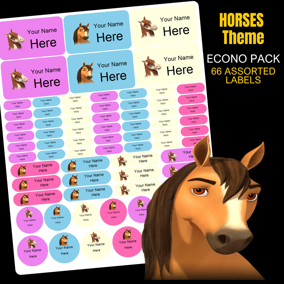 Horses Stationery Labels