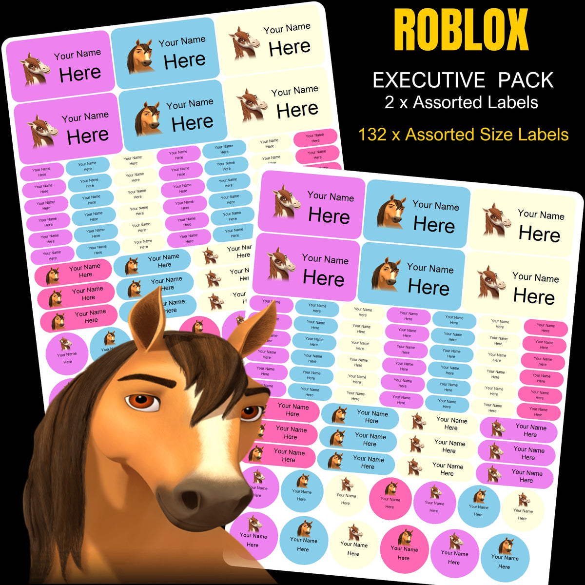 Horses Stationery Labels