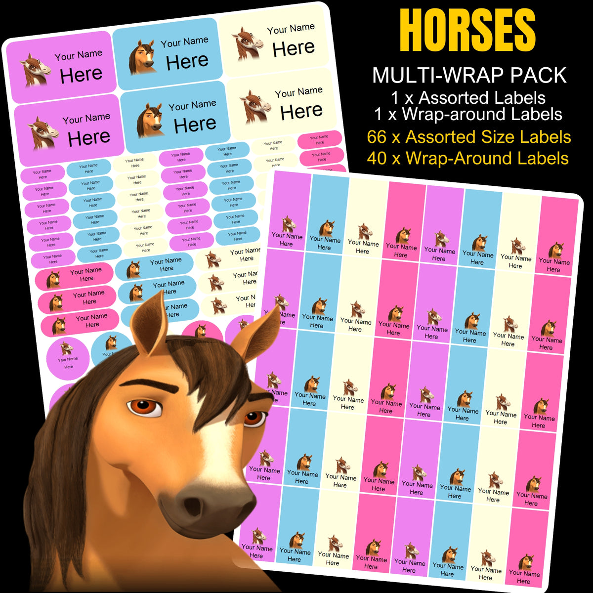 Horses Stationery Labels
