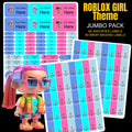 Roblox Girl Stationery Labels