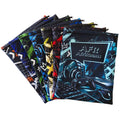Set of 10 -  Tech and Gaming Design Book Bags with subject names in English
