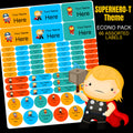 Superhero Toddler Stationery Labels